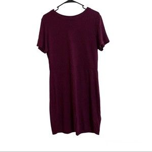 EXPRESS SWEATER DRESS short sleeve body con fitted womans size large